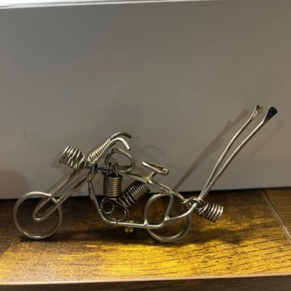 Harley Davidson Chopper Wire Sculpture 4.5 Length‎